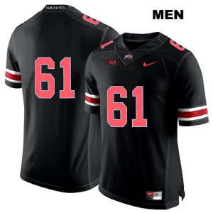 Men's NCAA Ohio State Buckeyes Gavin Cupp #61 College Stitched No Name Authentic Nike Red Number Black Football Jersey CA20R58QE